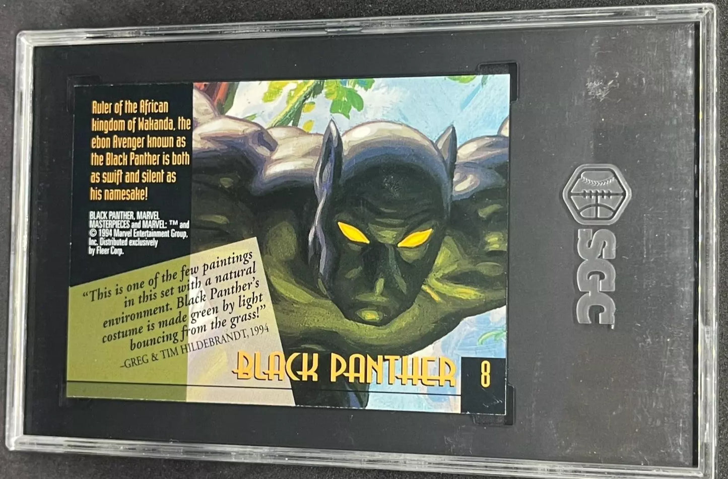 1994 Fleer Marvel Masterpieces #8 Black Panther SGC 9 Mint Vintage