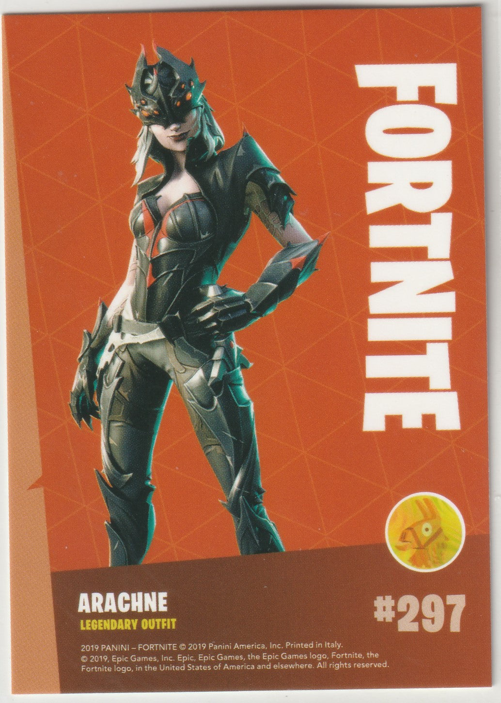 2019 Fortnite Series 1 Fortnite Arachne #297 Legendary Outfit Trading Card