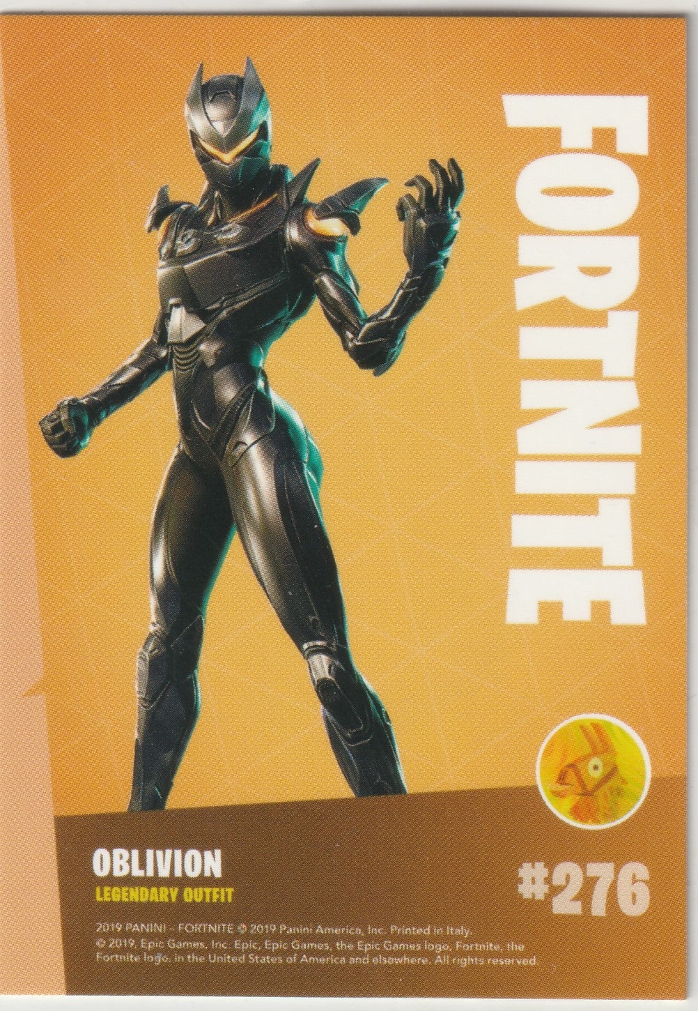 2019 Fortnite Series 1 Fortnite Oblivion #276 Legendary Outfit Trading Card