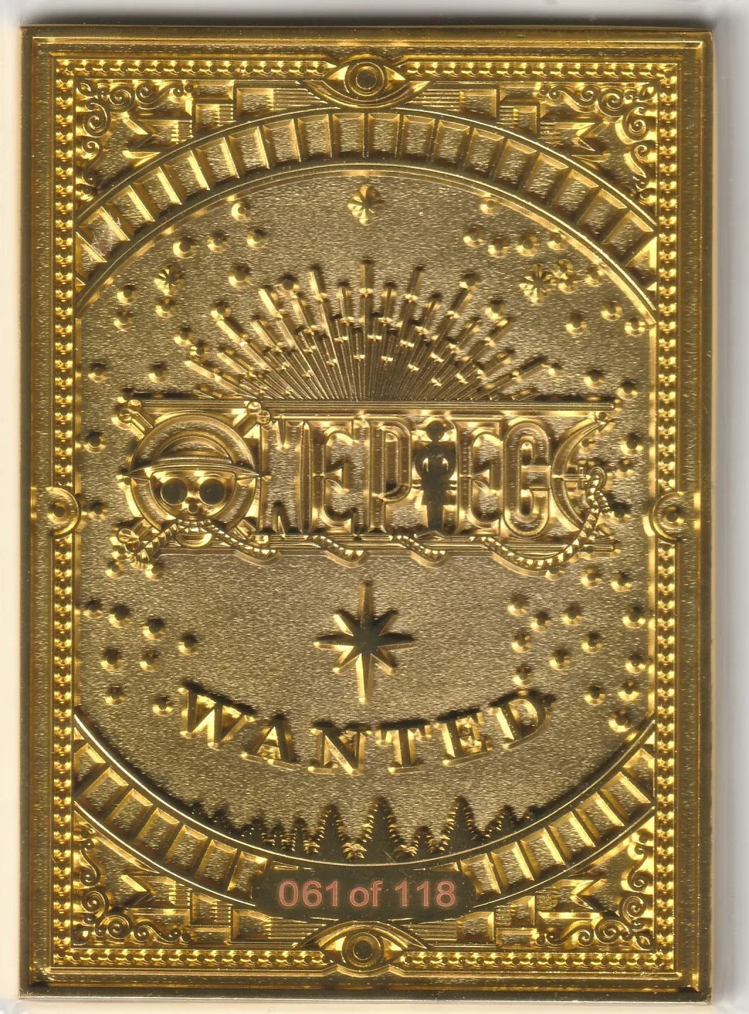 One Piece Anime Card OP-EX-03 Gold Frame Oil Painting Angel Monkey D Luffy 61/118