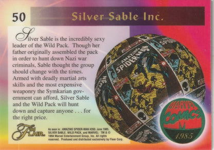 1994 Flair Marvel Inaugural Edition #50 Silver Sable Inc. Pack Fresh VIntage