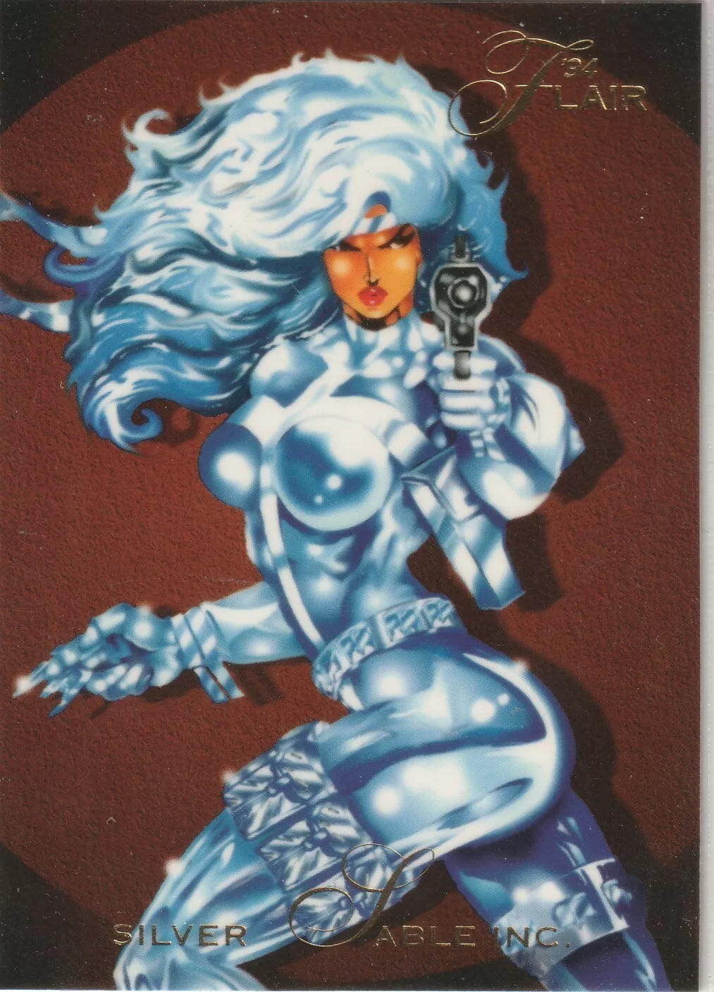 1994 Flair Marvel Inaugural Edition #50 Silver Sable Inc. Pack Fresh VIntage