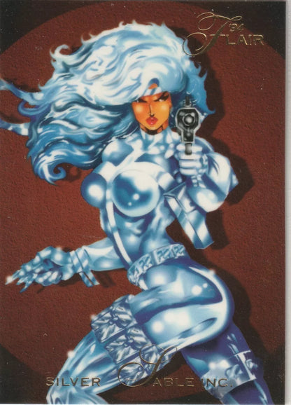 1994 Flair Marvel Inaugural Edition #50 Silver Sable Inc. Pack Fresh VIntage