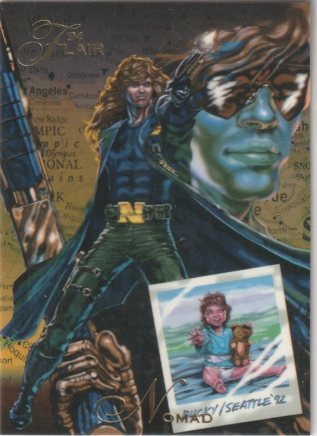 1994 Flair Marvel Inaugural Edition #68 Nomad Origin Of Pack Fresh VIntage