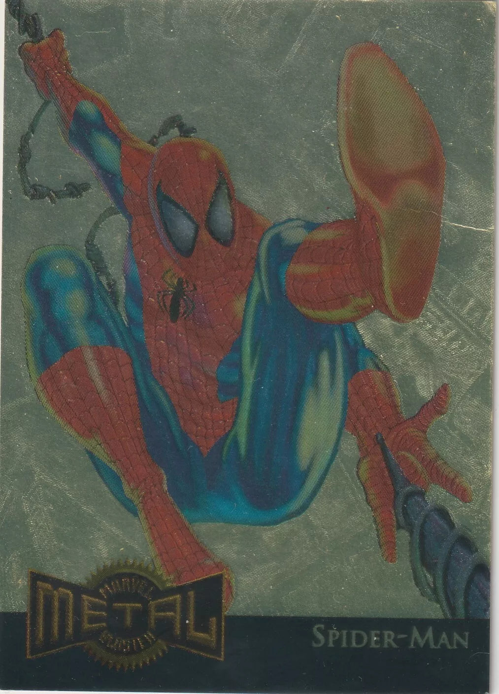 1995 Fleer Marvel Metal Gold Blaster Spider-man Limited Edition #12 Spiderman