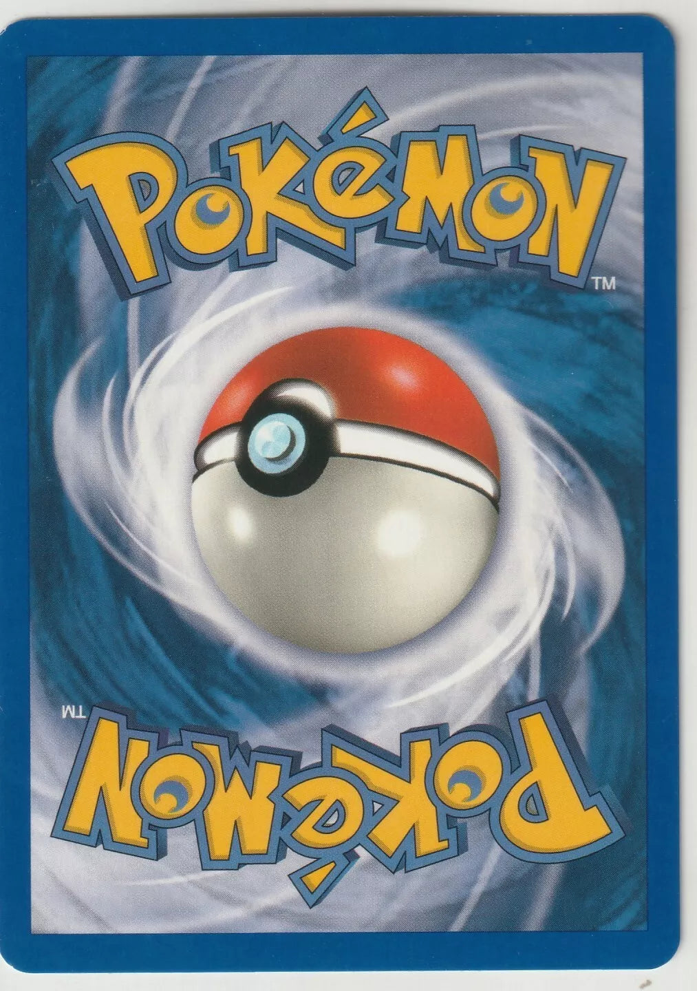 2004 Pokémon EX Fire Red & Leaf Green Reverse Holo Foil Farfetch'd card back featuring classic Pokémon logo and swirling blue design