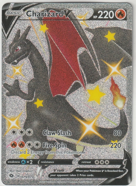 2020 Pokemon Champions Path Full Art Ultra Rare Foil  079 Shiny Charizard V NM