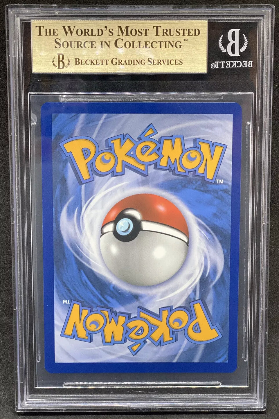 Standard Pokémon card back featuring a Pokéball, encased in a Beckett Grading Services holder with a 9.5 Gem Mint grade.