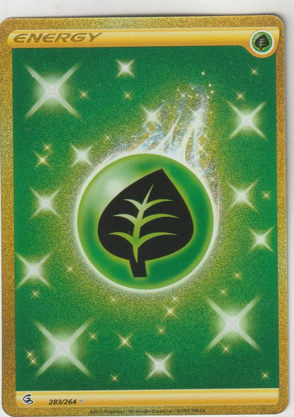 2021 Pokemon Fusion Strike Full Art Gold Secret Rare #283 Grass Energy