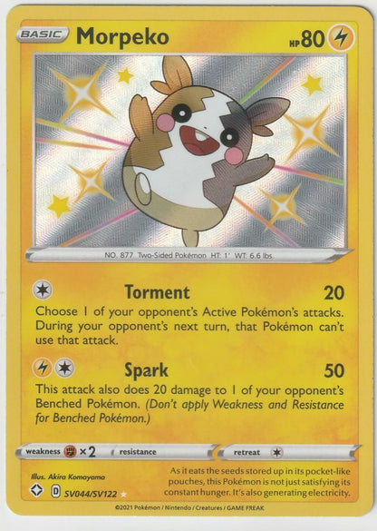 2021 Pokemon Shining Fates Shiny Rare Holo SV044/SV122 Morpeko