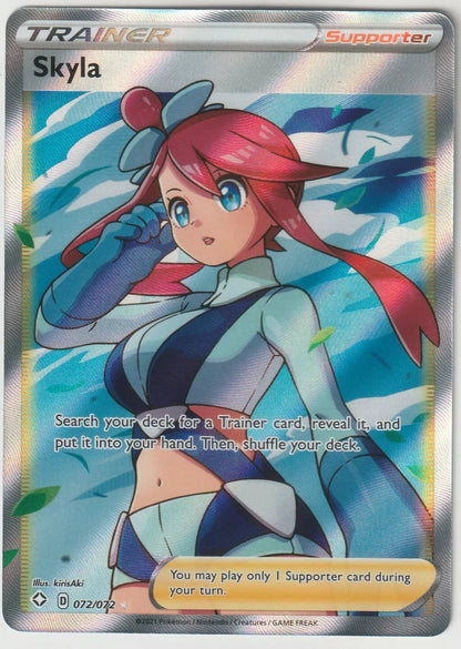 2021 Pokemon TCG Shining Fates 072/072 Skyla Trainer Full Art Ultra Rare