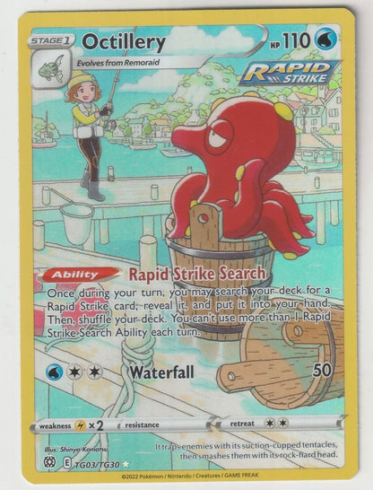 2022 Pokemon Brilliant Stars Full Art Trainer Gallery TG03/TG30 Octillery NM Wow