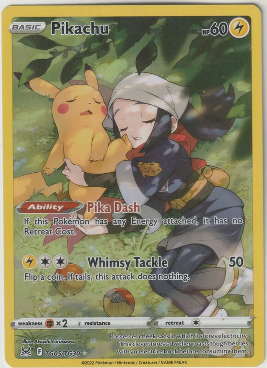 2022 Pokemon Lost Origin Full Art Trainer Gallery TG05/TG30 Pikachu NM Wow 1