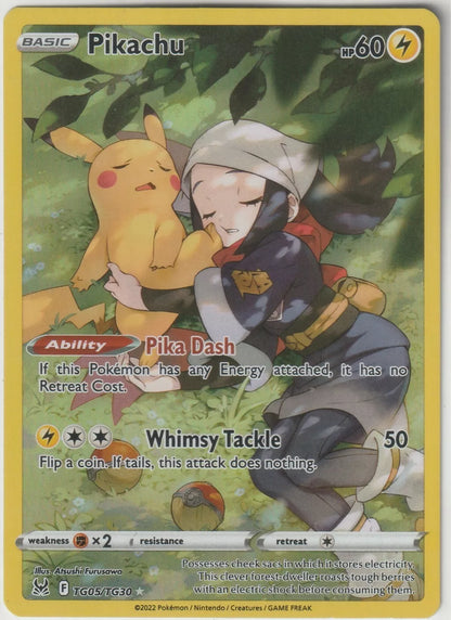 2022 Pokemon Lost Origin Full Art Trainer Gallery TG05/TG30 Pikachu NM Wow 2