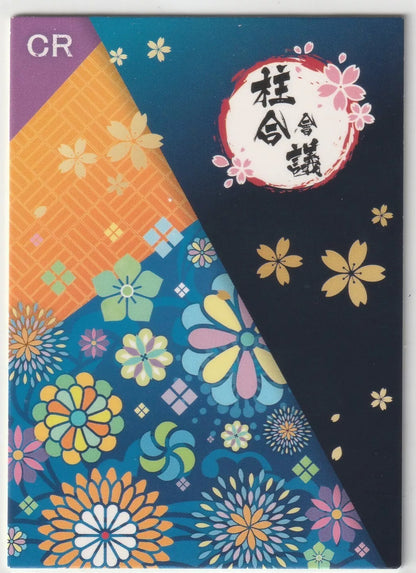 Colorful flower and geometric pattern design with Hashira meeting logo in top right corner."