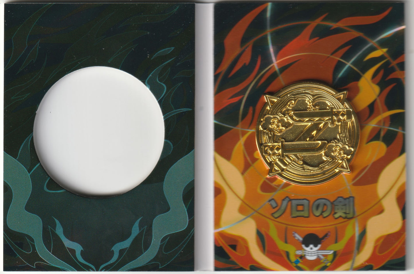 One Piece Anime Card HHW-KIR-008 Metallic Foil Coin Booklet Roronoa Zoro