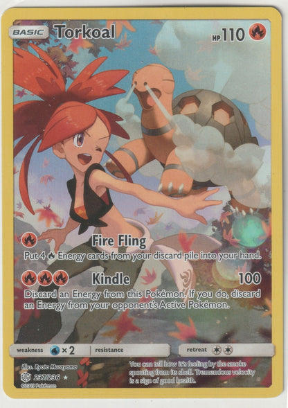 Explore this striking image of the Shiny Rare Holo Torkoal card from the 2019 Pokémon series. Featuring a luminous silver backdrop and mesmerizing holographic accents, the image captures the card’s vibrant, shiny form in pristine detail—a must-see visual for dedicated Pokémon collectors and enthusiasts.