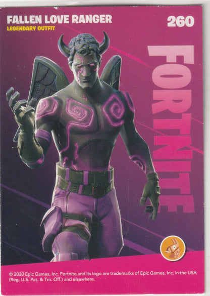 2020 Fortnite Reloaded Fallen Love Ranger #260 Legendary Outfit Trading Card