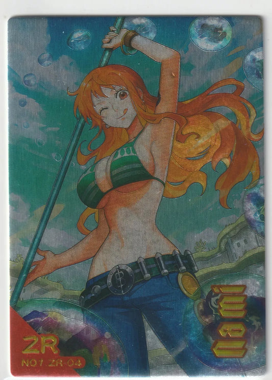 One Piece 26th Anniversary No.1 ZR-04 Nami Zenith Rare Metallized Strawhat Waifu