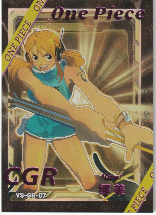 One Piece Anime Card - CGR VS-GR-07 Nami Waifu Thick Stock Unique Art