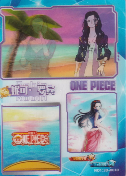 One Piece Anime Card 3D-010 3D Holo Lenticular Multi Picture Nico Robin