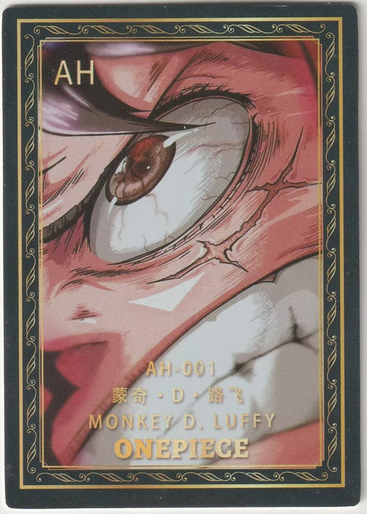 One Piece Anime Card AH-001 Super Close Up Portrait Monkey D Luffy Straw Hat