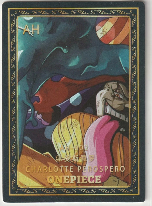 One Piece Anime Card AH-002 Super Close Up Portrait Charlotte Perospero