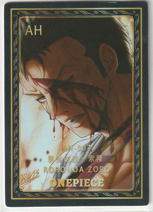 One Piece Anime Card AH-007 Super Close Up Portrait Roronoa Zoro Straw Hats