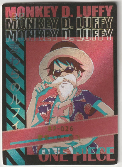 One Piece Anime Card BP-026 Black Pink Foil Poster Style Monkey D Luffy Lucy