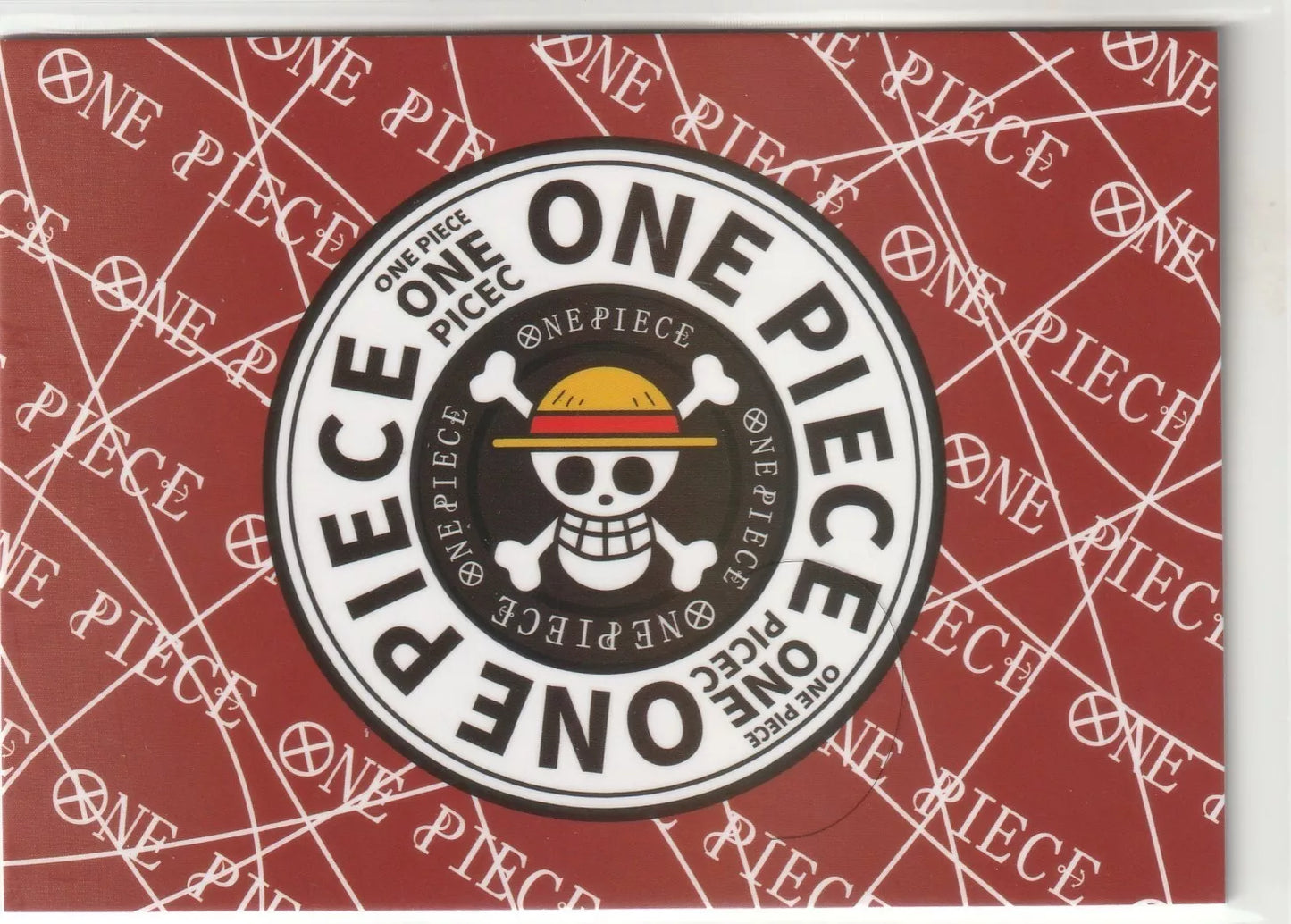  "One Piece logo on the back of CR-011 Eustass Captain Kid card with a red background and no visible wear.