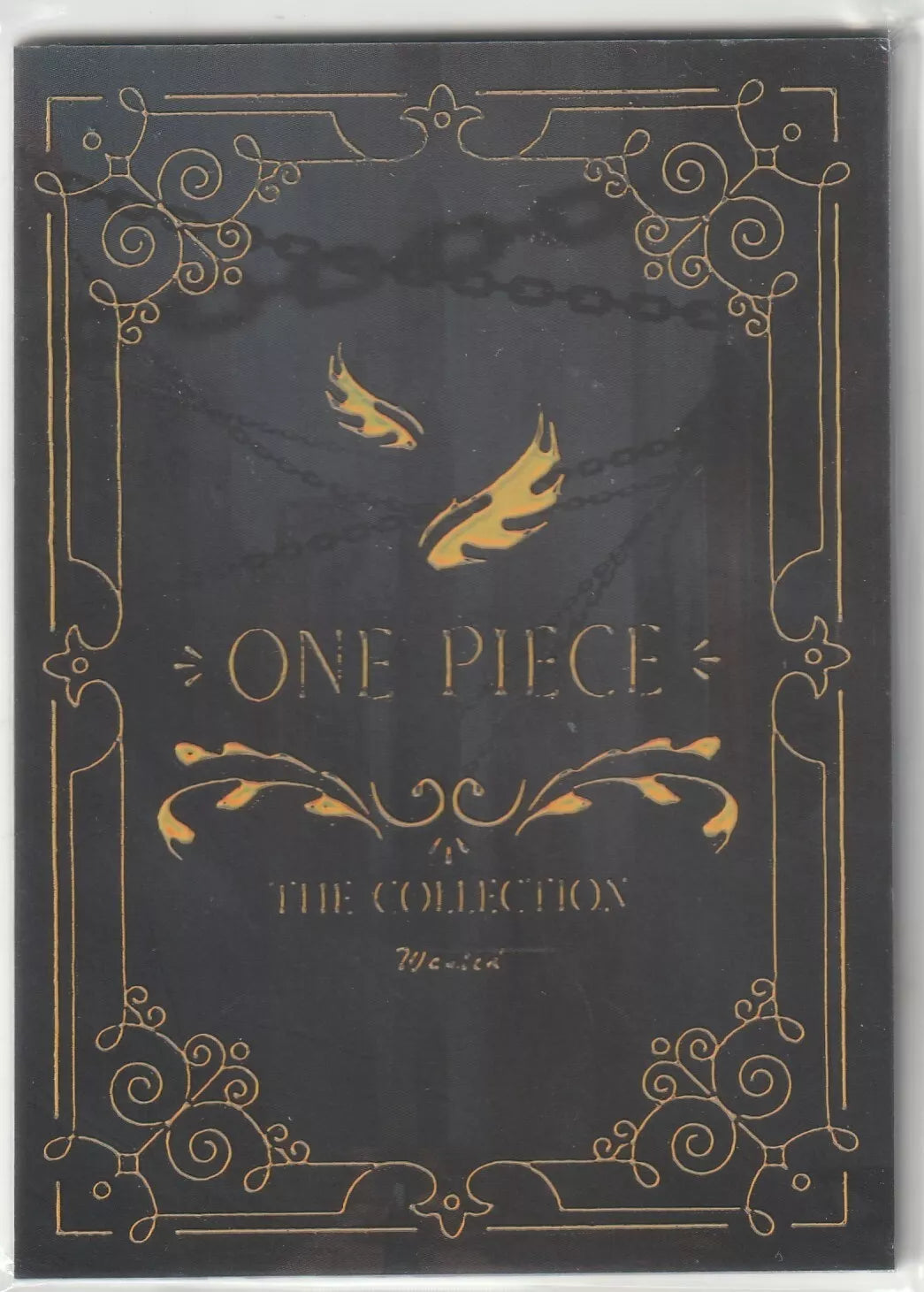 An ornate dark design with golden flourishes and the text "One Piece The Collection" in the center.