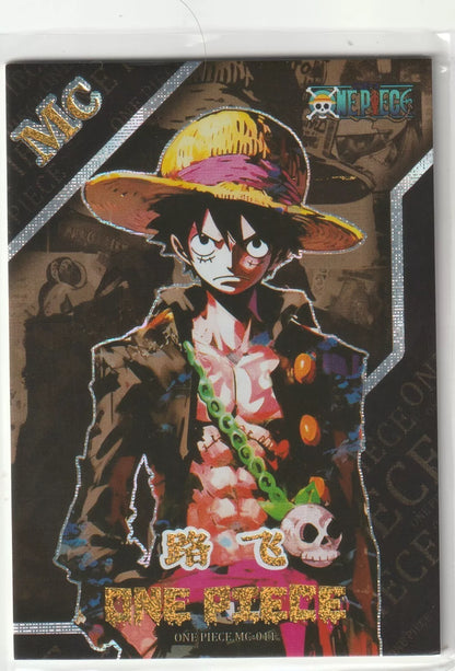 One Piece Anime Card MC-011 Glitter Foil Textured Monkey D Luffy Street Style