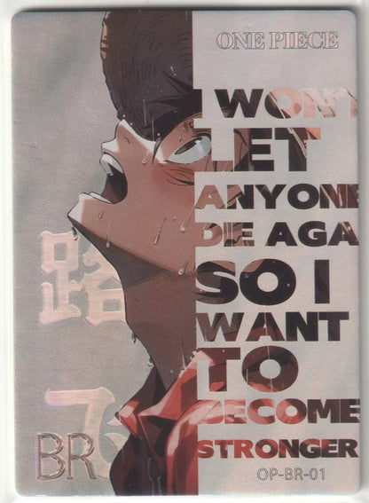 One Piece Anime Card OP-BR-01 Thick Foil Epic Quote "I Won't let" Monkey D Luffy