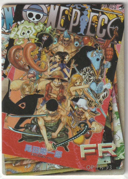 One Piece Anime Card OP-FR-13 Jump Comics Manga Cover Monkey D Luffy Straw Hats