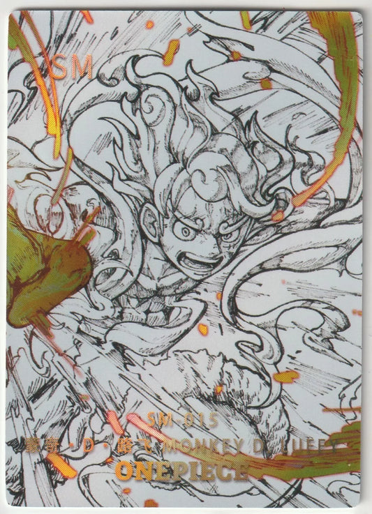 One Piece Anime Card SM-015 Sketch Art with Foil Monkey D Luffy Joyboy Nika