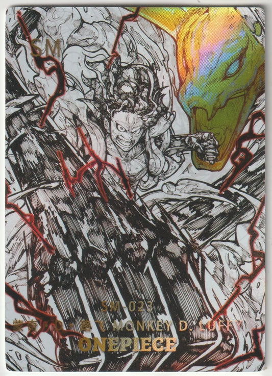 One Piece Anime Card SM-023 Sketch Art with Foil Monkey D Luffy Snakeman