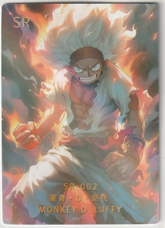 One Piece Anime Card SR-002 Glossy Foil Amazing Art Monkey D Luffy Nika Joyboy