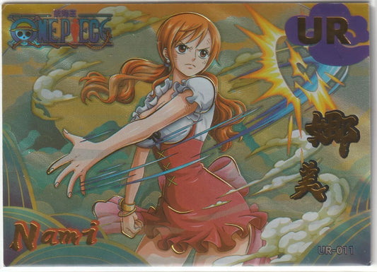 One Piece Anime Card  UR-10 Amazing Foil Nami Swaaaan Strawhat Pirates