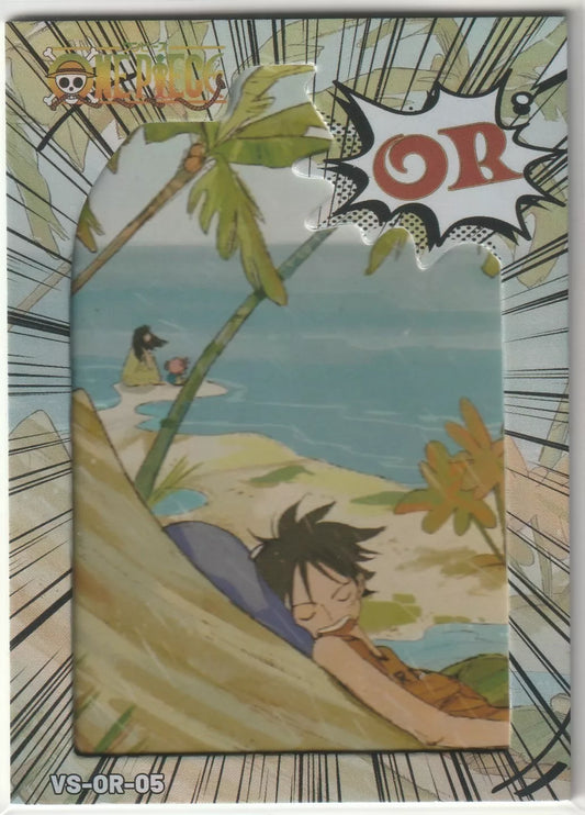 One Piece Anime Card VS-OR-05 Windowed Foil Border Monkey D Luffy Sleeping