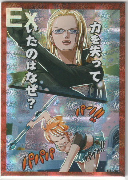 One Piece  EX-005 Kalifa vs Nami Waifu Battle Scenes Refractor Card