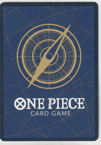 "One Piece Card Game back design with a golden compass on a navy blue background and subtle gold lines."