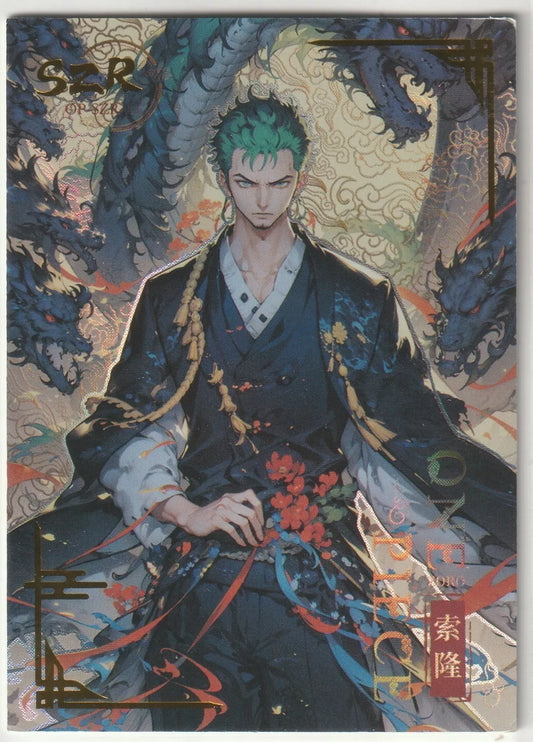 One Piece Rhapsody 2 Anime Card OP-SZR-11 Beautiful Foil Accents Roronoa Zoro