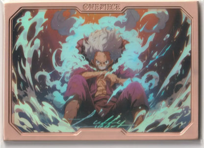 One Piece Rhapsody Gear 5 Monkey D Luffy Joyboy Nika Metal Frame Card Rare /266