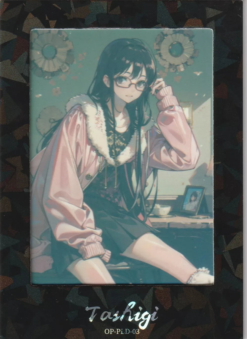 One Piece Rhapsody OP-PLD-03 Tashigi Portrait Window Card Glasses Waifu Gorgeous