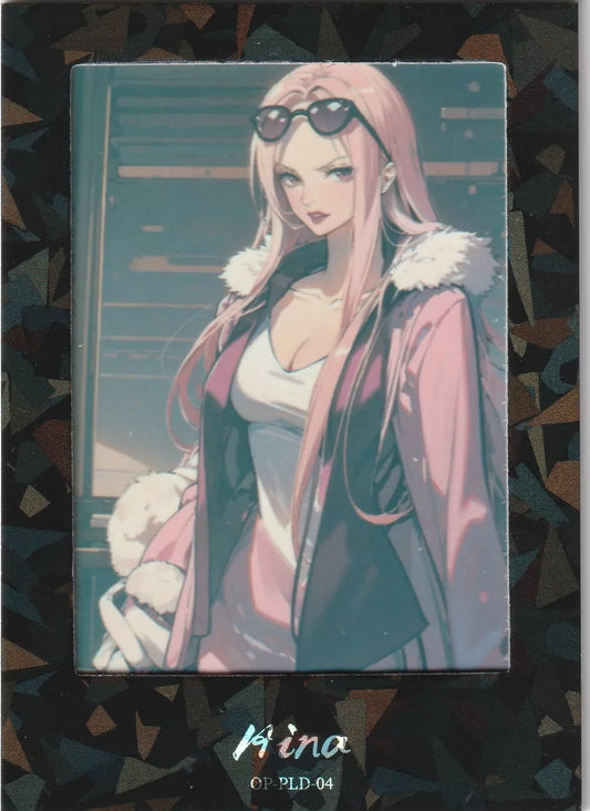 One Piece Anime Card Rhapsody OP-PLD-04 Hina Portrait Window Card Waifu Gorgeous