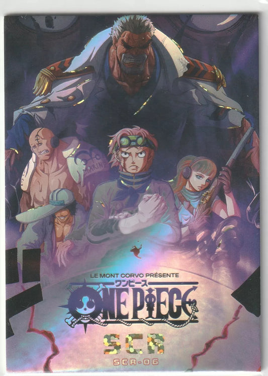 One Piece SCR-06 Secret Rare SWORD Garp Koby Poster Marines Card