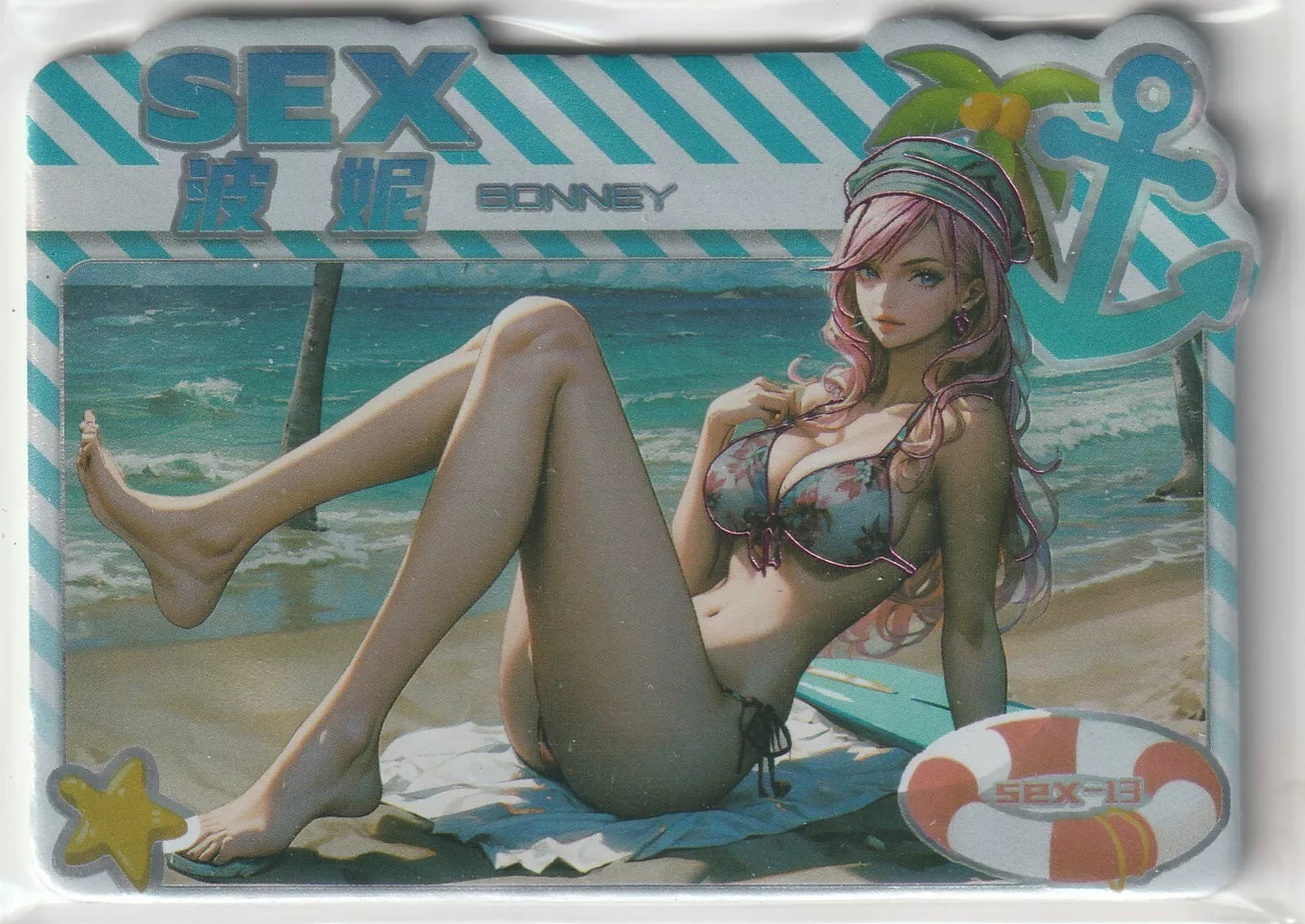 One Piece Waifu Collection SEX-13 Jewelry Bonney Bikini at the Beach 141/299