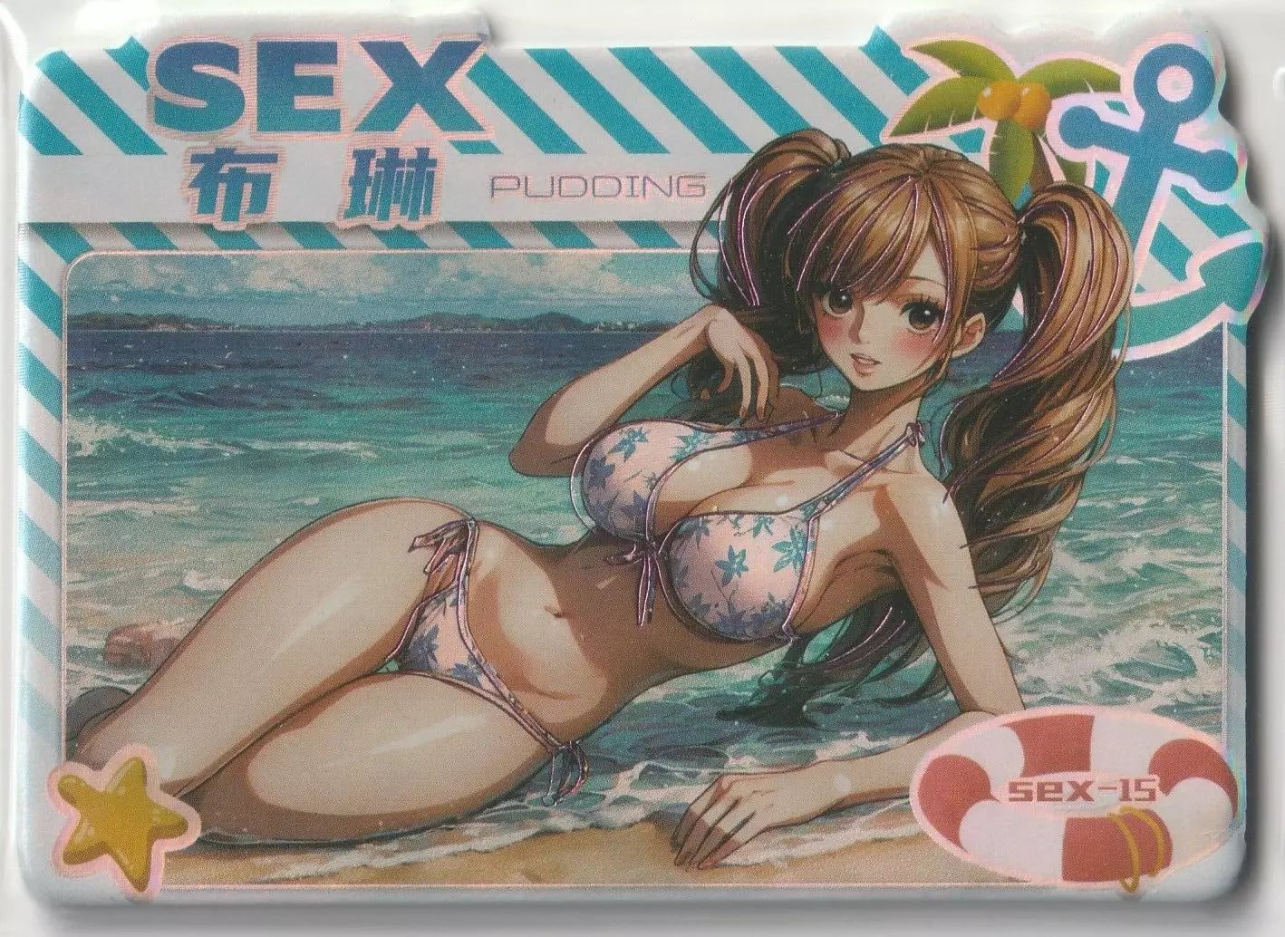 One Piece Waifu Collection SEX-15 Charlotte Pudding Bikini at the Beach 165/299