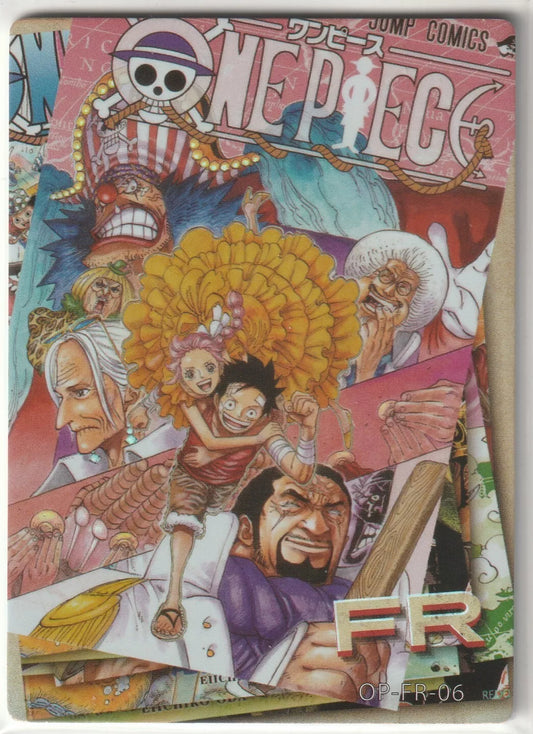 One Piece Anime Card OP-FR-06 Jump Comics Manga Cover Monkey D Luffy Buggy