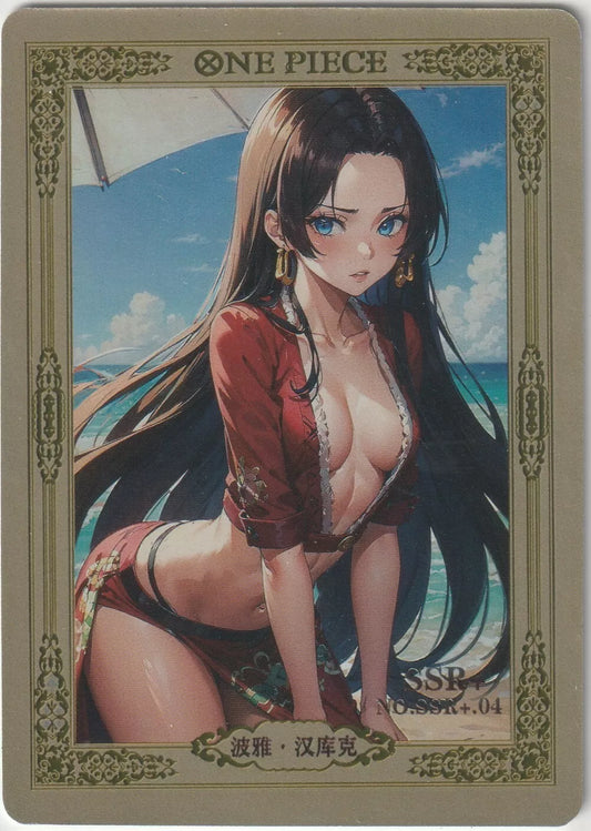 One Piece Waifu Collection - SSR+ 04 SS Rare + Boa Hancock Sexy Waifu Card